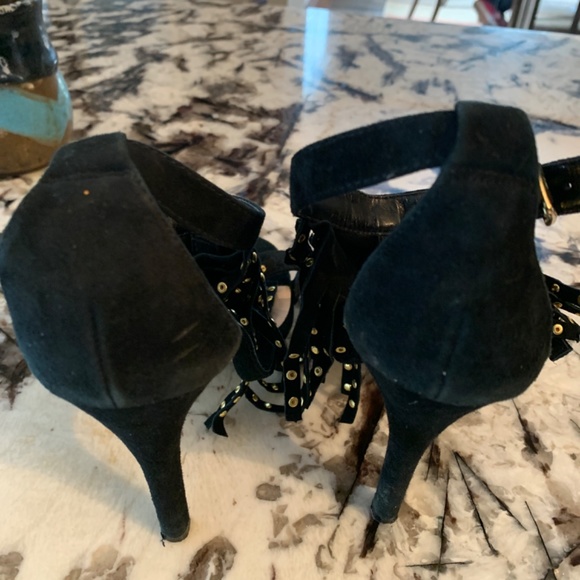Also black suede double fring strap heels. Worn 3x 125 retail - Picture 9 of 9